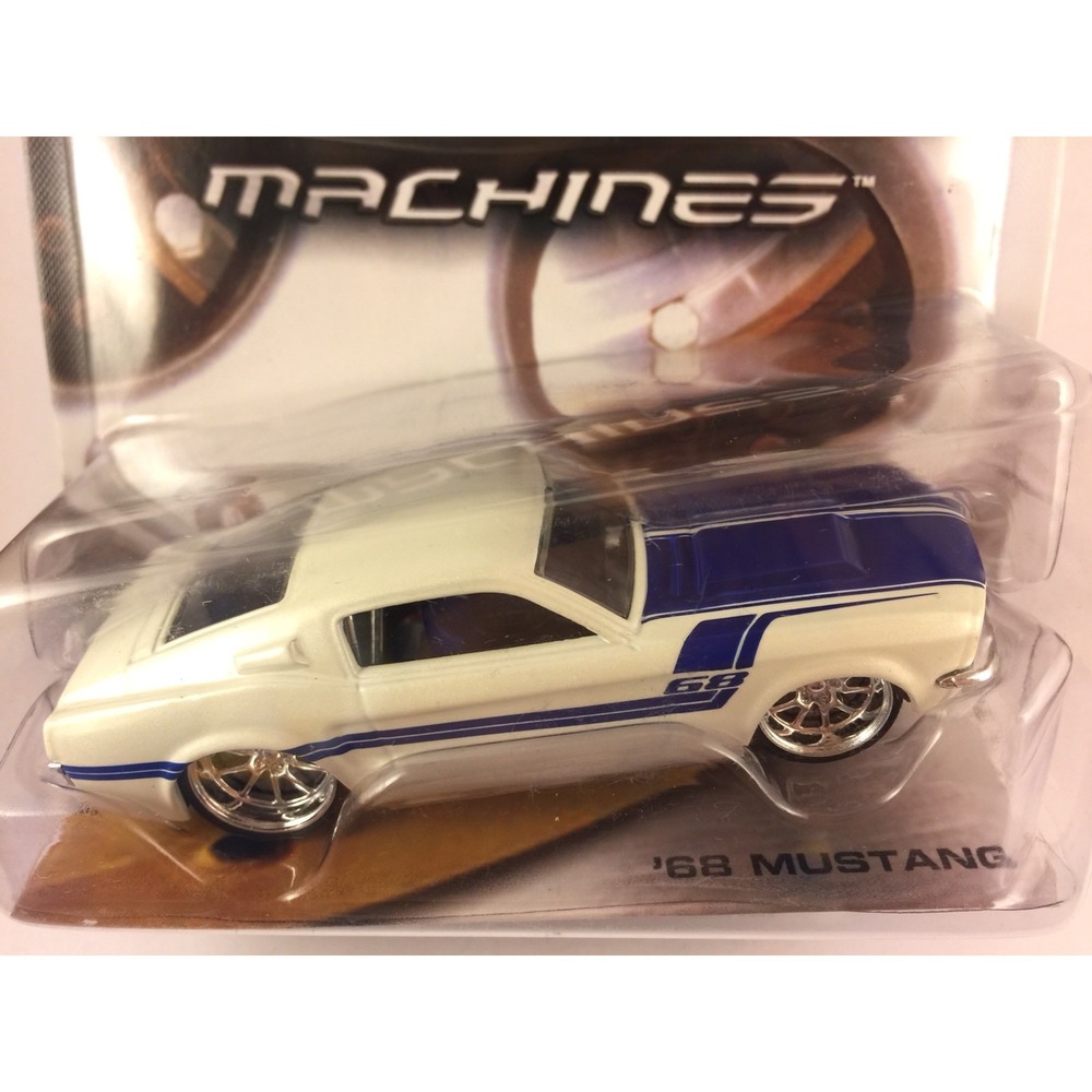 Hot Wheels G Machines '68 1968 Mustang White with Blue Diecast Metal 1/50 2005 - Picture 3 of 8